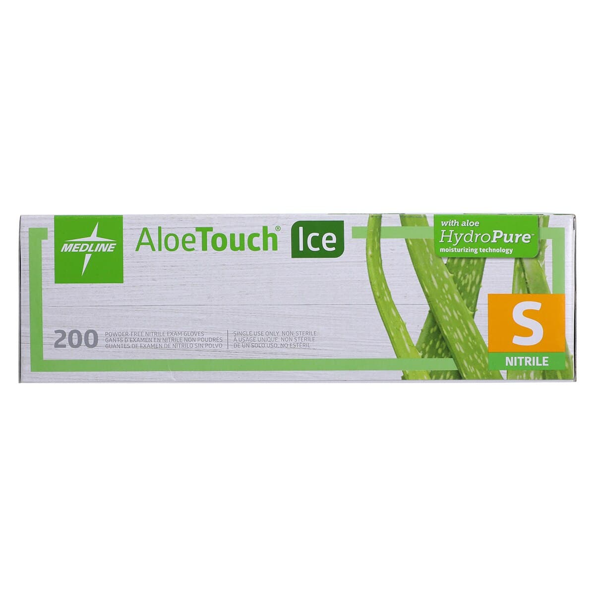 Aloetouch Ice™ Nitrile Exam Gloves, Powder Free, Non-Sterile, Small, Green, 200/Box, MDS195284 thumbnail 5