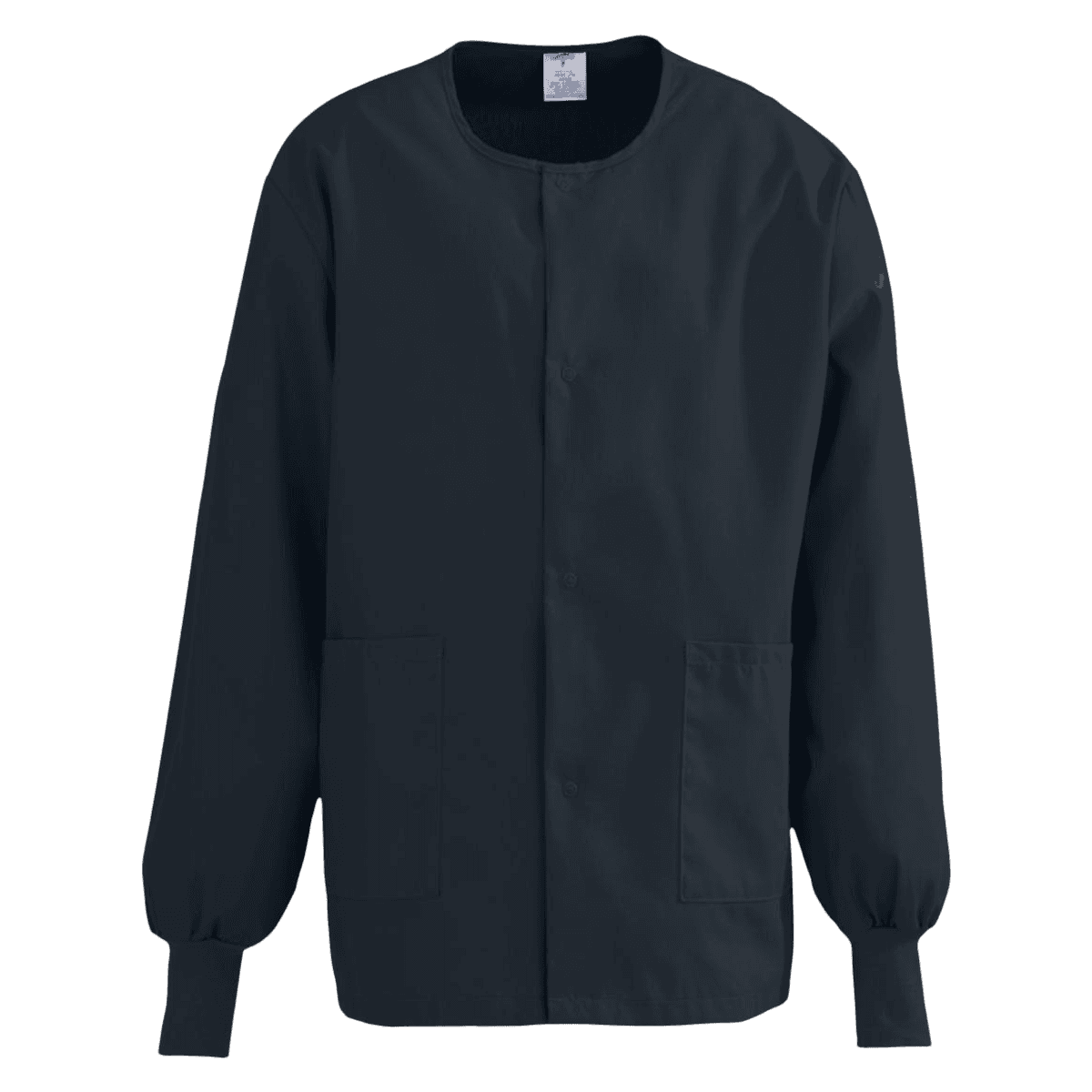 ComfortEase Warm-Up Jacket, Unisex, Black, 3X-Large, Long Sleeves with Knit Cuffs, 2 Pockets, Reusable, 8832 - Jacket Warm-Up Unisex Black - Image 1
