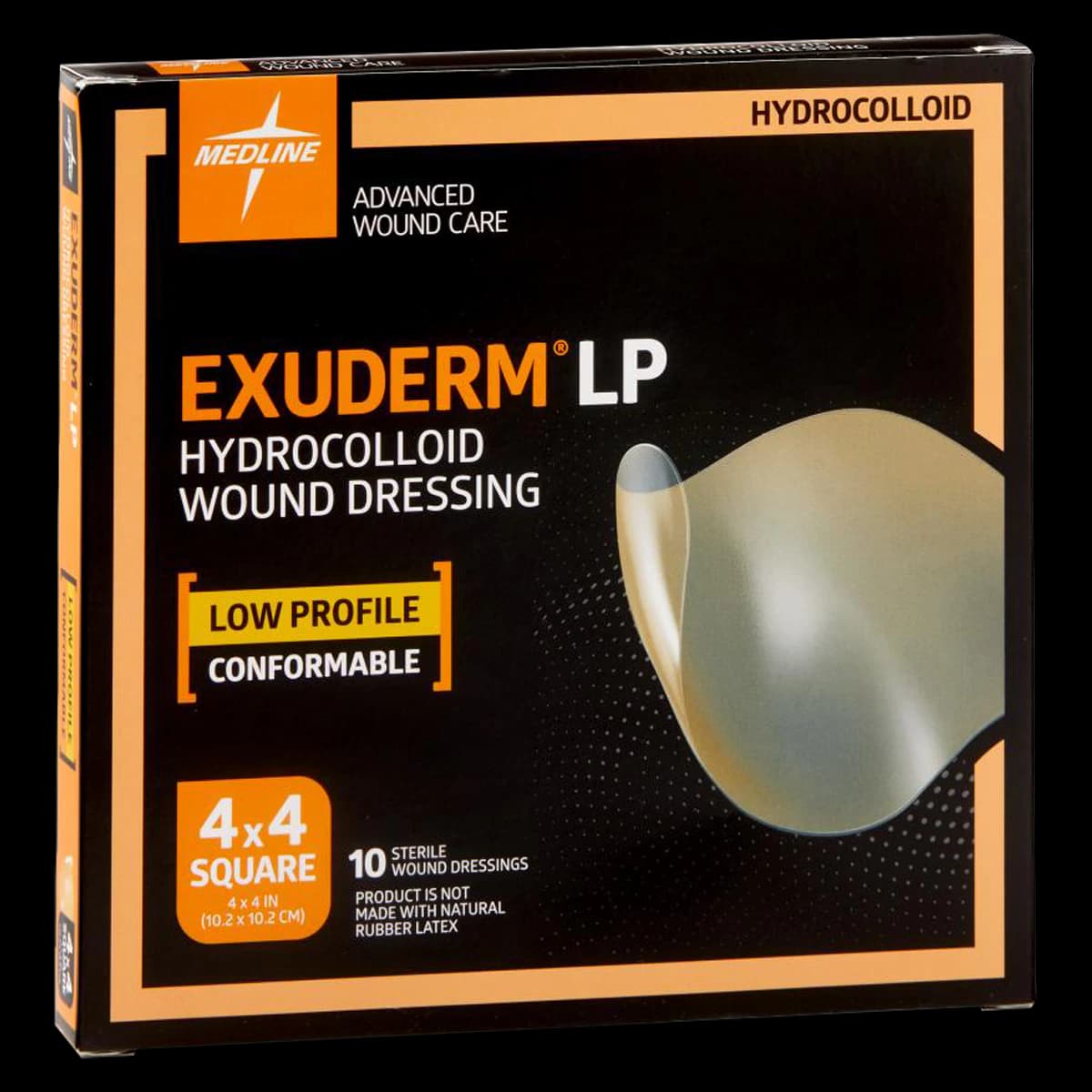 Exuderm LP Hydrocolloid Dressing, 4x4", Thin, Latex-Free - Exuderm LP Hydrocolloid - Image 1