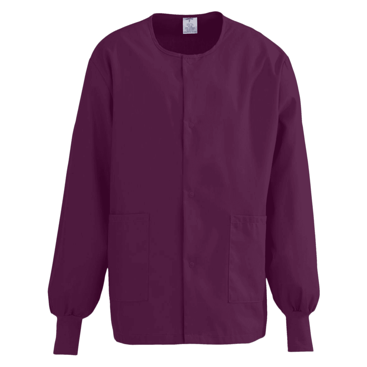 ComfortEase by Medline Warm-Up Jacket, Unisex, Wine, Small, 65% Polyester/35% Cotton, 2 Pockets, Reusable, 8832 - Jacket Warm-Up Unisex Wine - Image 1
