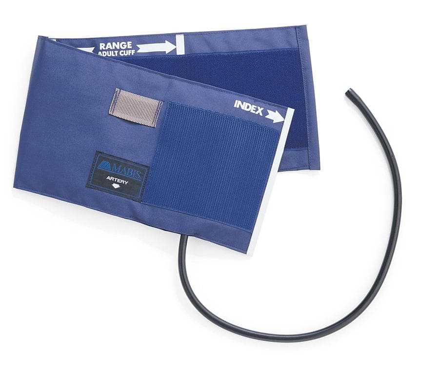 Medline Range Finder Blood Pressure Cuff & Bladder, 1 Tube, Large, Blue, Latex-Free, for Aneroid Sphygmomanometer - Cuff&Bladder 1 Tube Large - Image 1