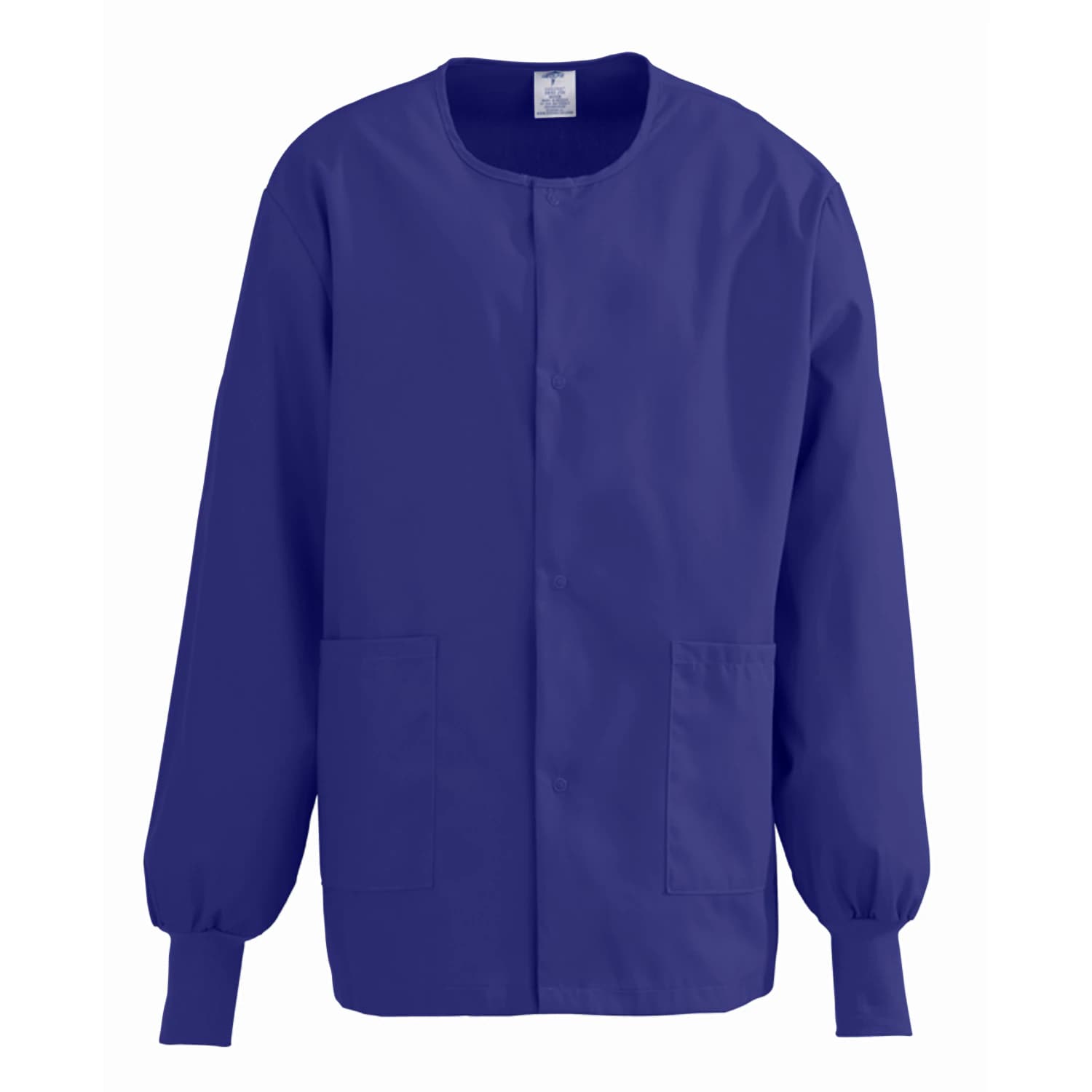 ComfortEase Warm-Up Jacket, Adult Unisex, Purple, Large, 65% Polyester / 35% Cotton, 2 Pockets, Reusable, 8832 - Jacket Warm-Up Unisex Purple - Image 1