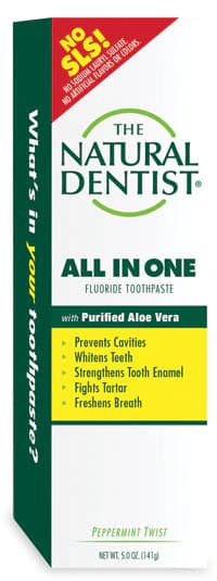 The Natural Dentist Healthy Gums Fluoride Paste, Peppermint, 5 oz Tube - Healthy Gums Fluoride Paste - Image 1