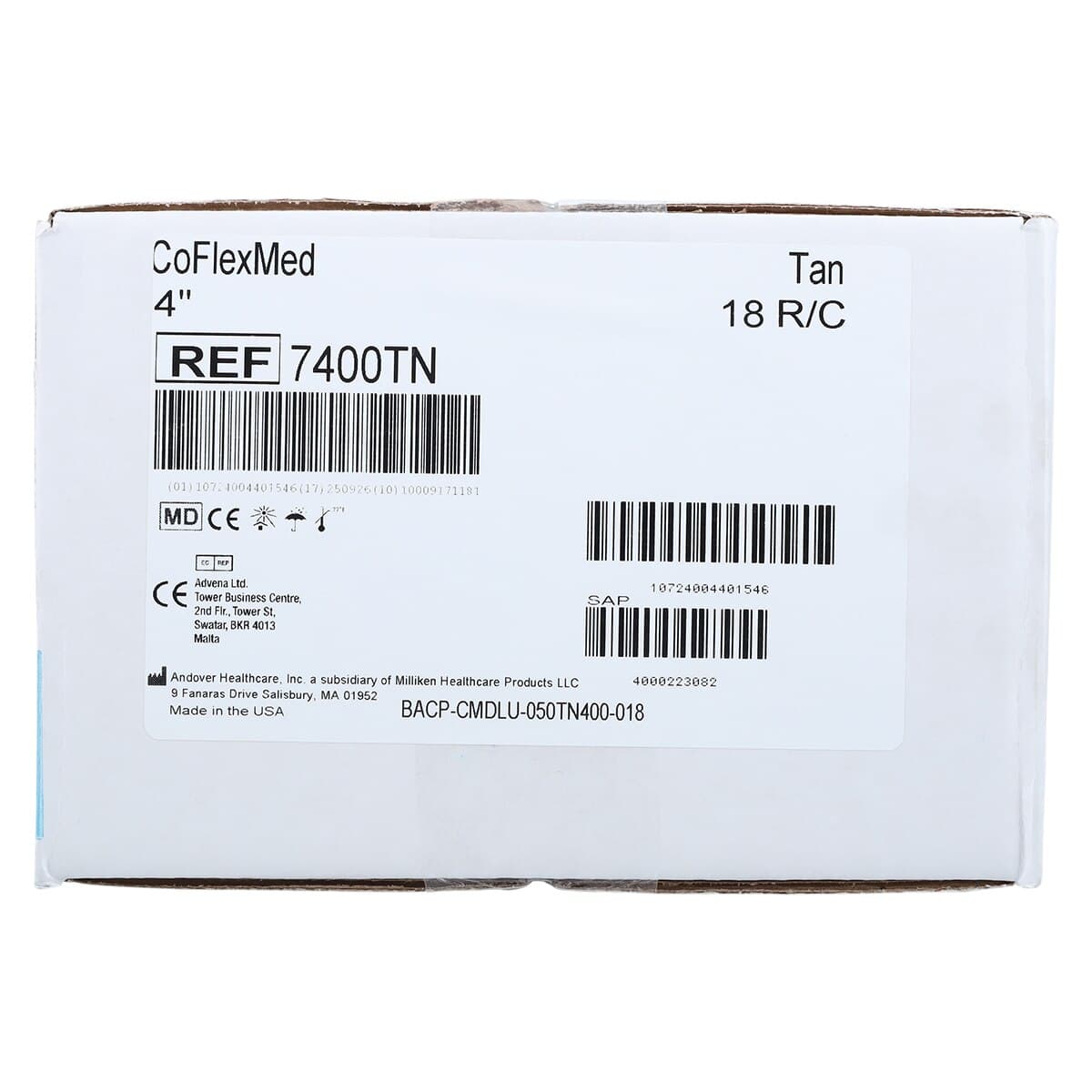 CoFlex Med Compression Bandage, Elastic, 4" x 5yd, Tan, Non-Sterile, 18/Case thumbnail 4