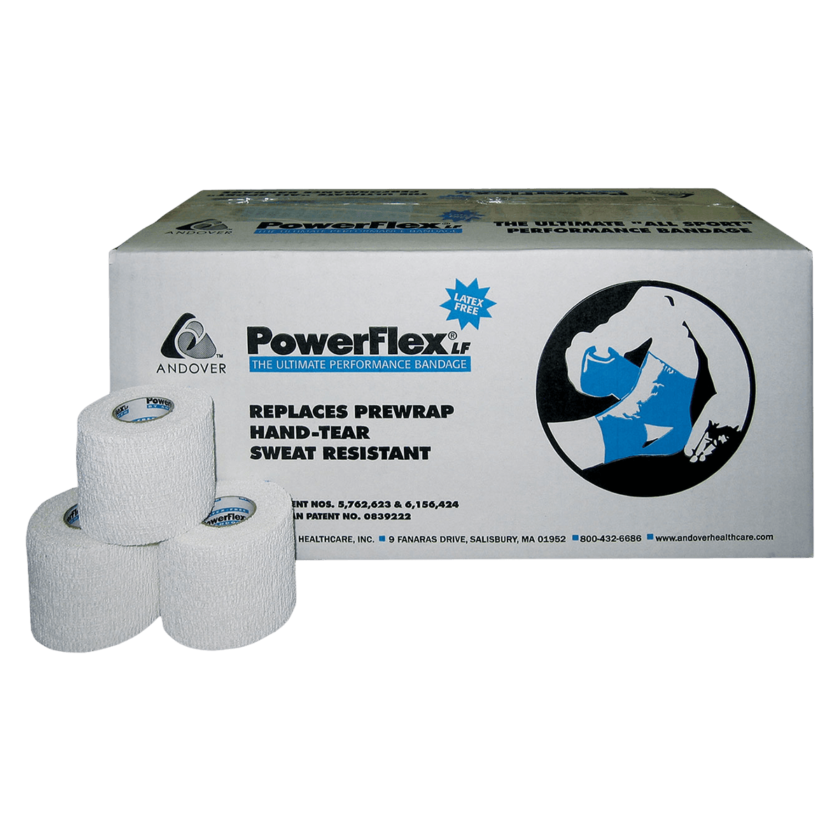 Andover PowerFlex LF Elastic Athletic Tape, 2" x 6 yd, White, Latex-Free, 24/Case thumbnail 2