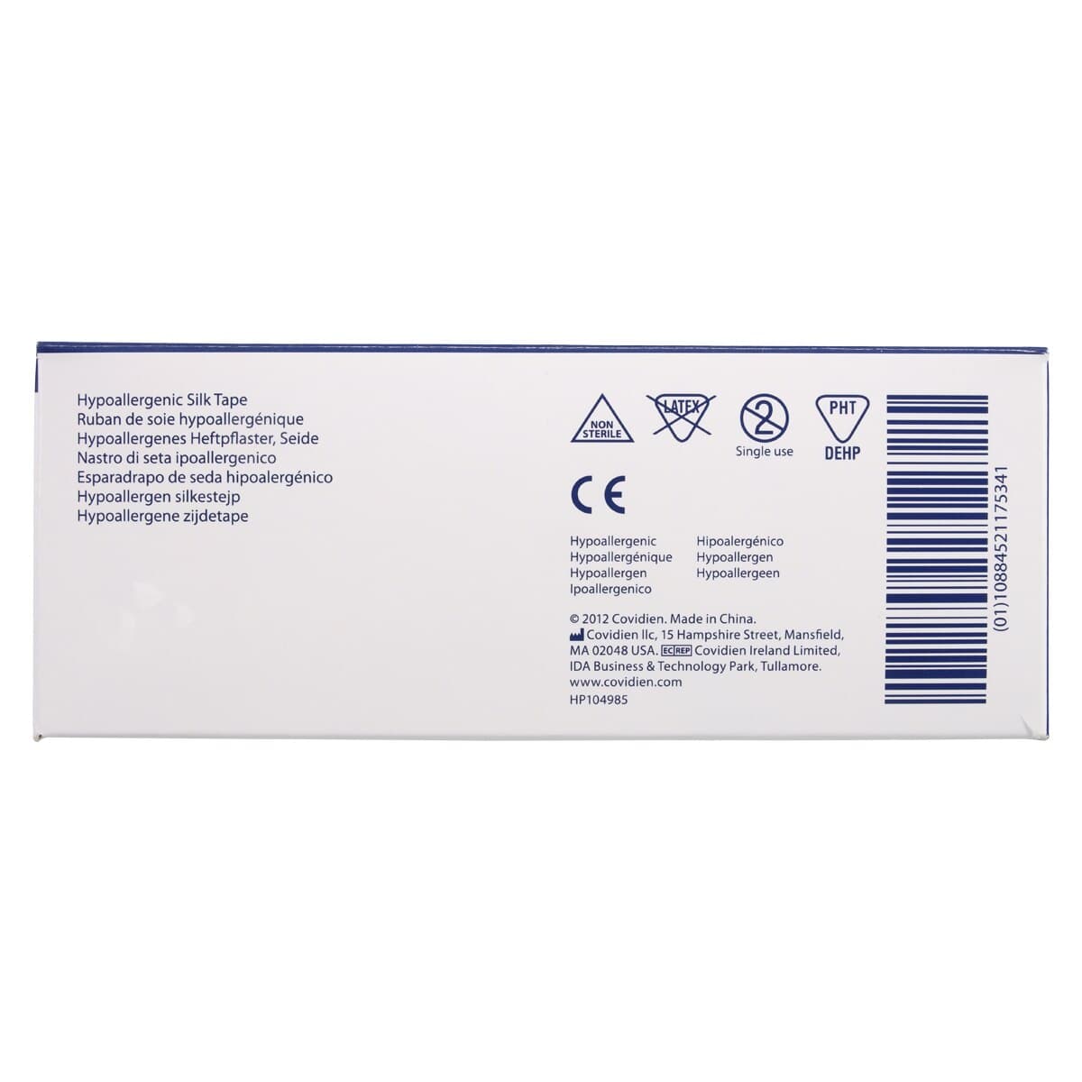 Kendall Hypoallergenic Silk Medical Tape, 3" x 10 yd, White, Non-Sterile, 4 Rolls/Box thumbnail 4