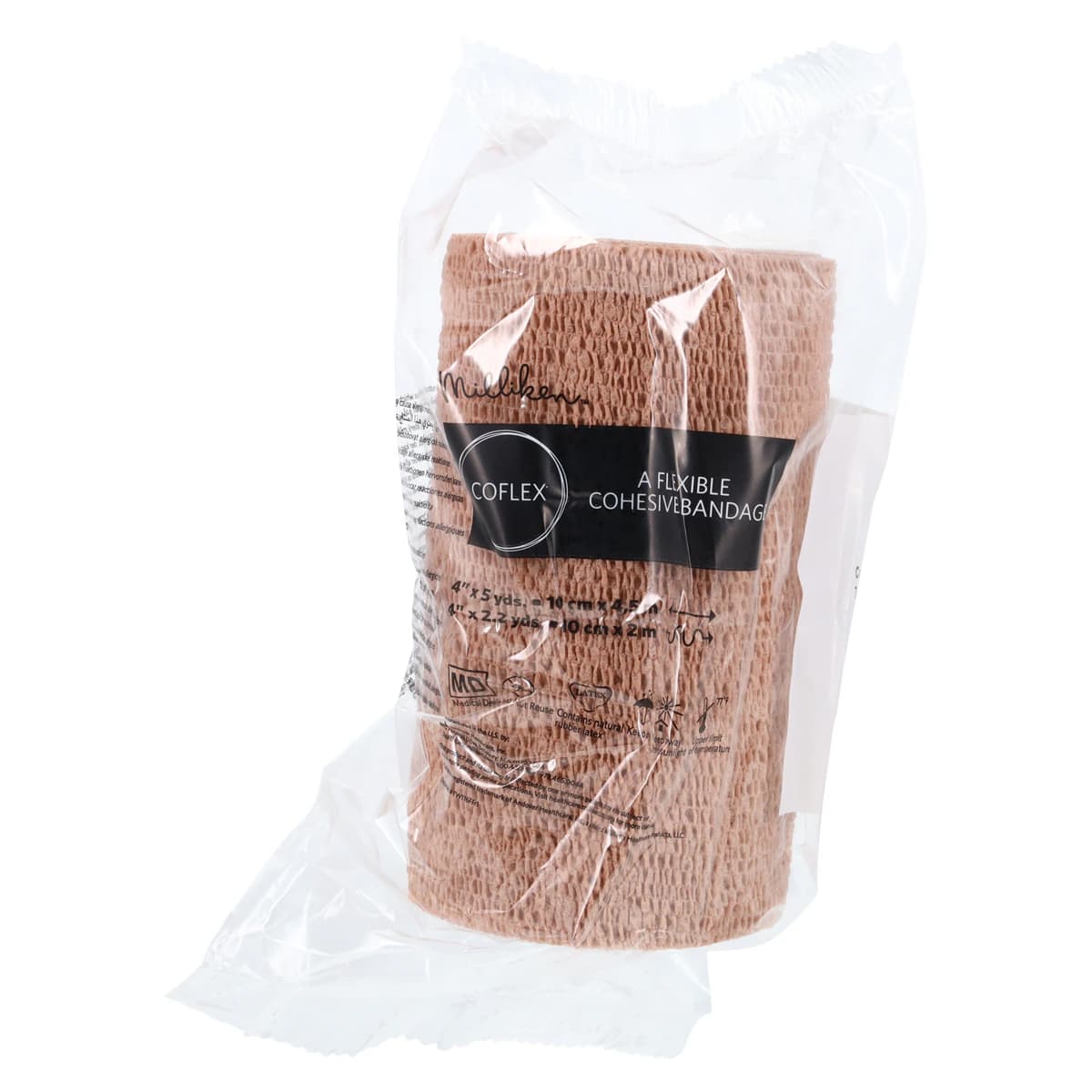 CoFlex LF Cohesive Compression Bandage, 4" x 5 yd, Tan, Non-Sterile, Each - Bandage CoFlex Ltx NS Tan - Image 1