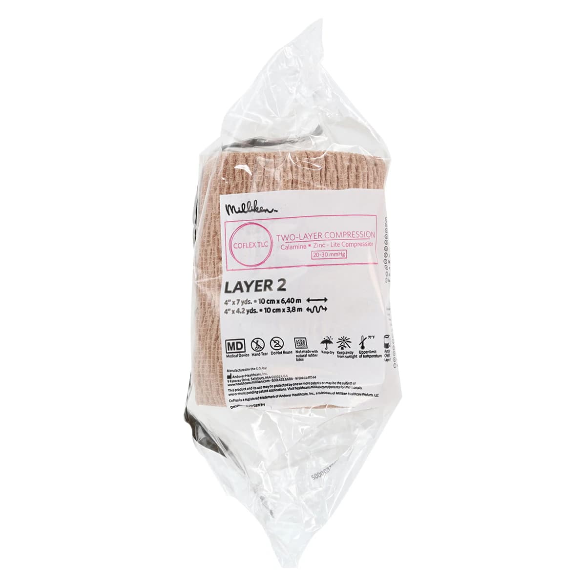 CoFlex TLC Lite Compression Kit, Latex Free, 4" x 6 yd, Tan/Pink, 2 Rolls/Box thumbnail 3