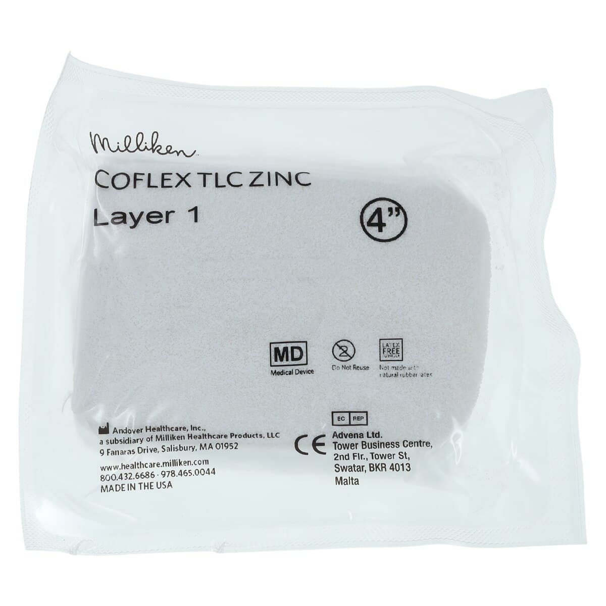 CoFlex TLC Zinc Lite Compression Bandage, Elastic/Foam, 4" x 6 yd, Tan/White, Non-Sterile, 2 Rolls/Box thumbnail 7