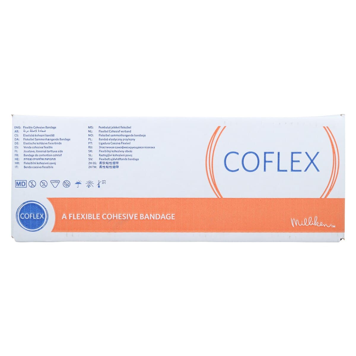 CoFlex Compression Bandage, Elastic, 4" x 5 yd, Blue, Non-Sterile, 18/Box thumbnail 3