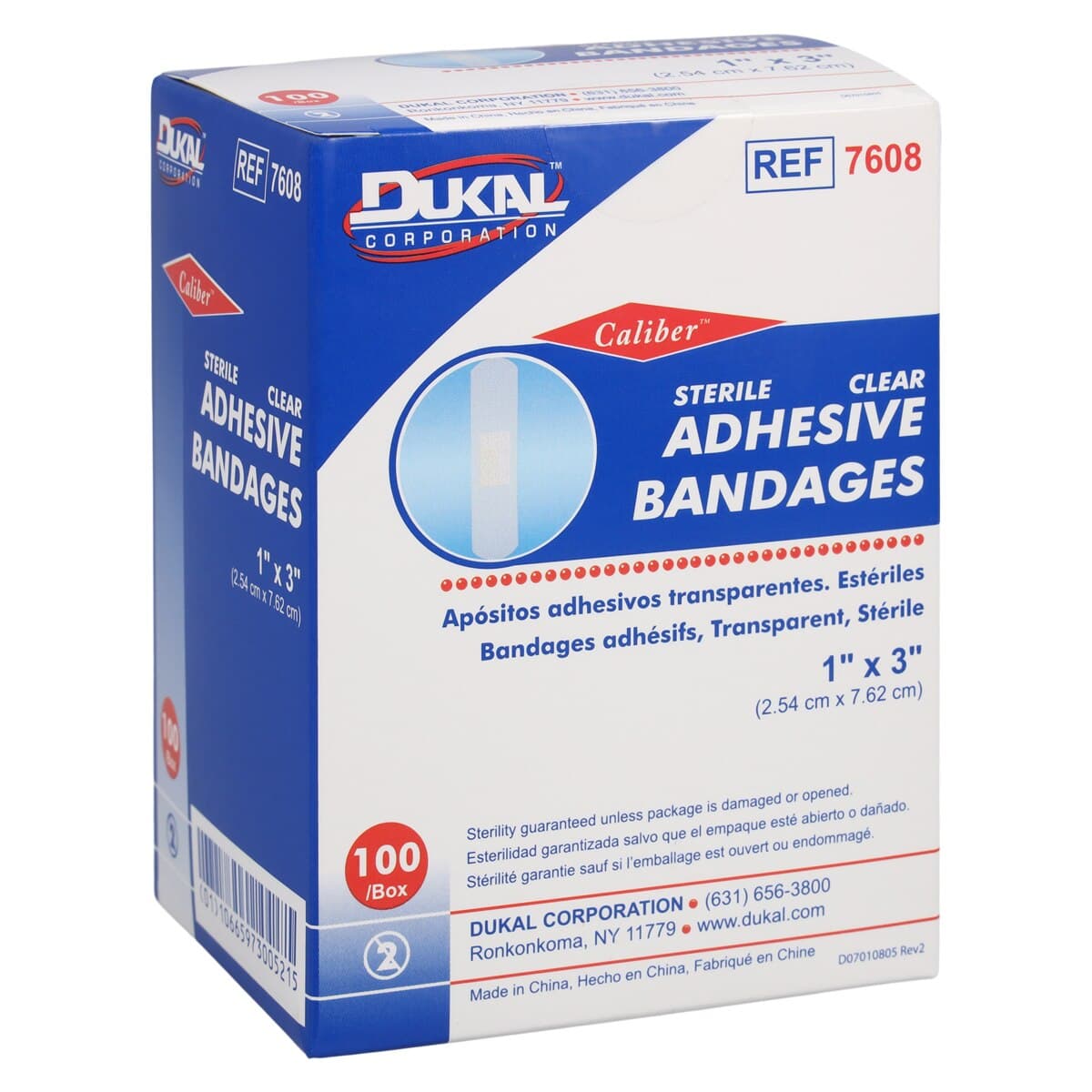 Caliber Adhesive Bandage Sheer Strip, 1" x 3", Sterile, 100/Box thumbnail 4