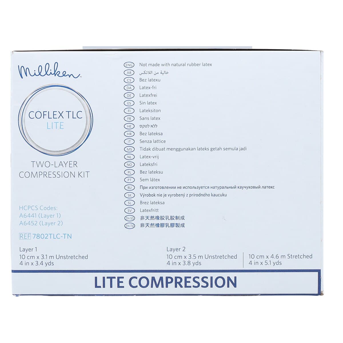 CoFlex TLC LITE 2-Layer Compression Bandage, Elastic, 4" x 3.4 yd, Tan/White, Non-Sterile, 8/Case thumbnail 8