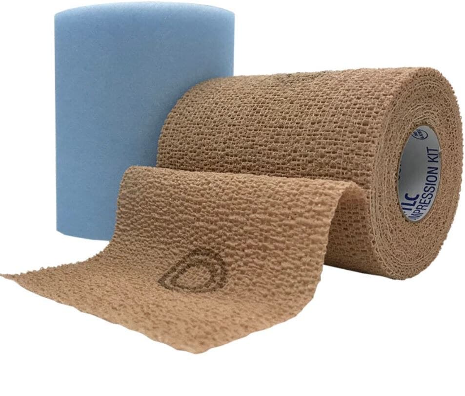 CoFlex TLC LITE 2-Layer Compression Bandage, Elastic, 4" x 3.4 yd, Tan/White, Non-Sterile, 8/Case thumbnail 2