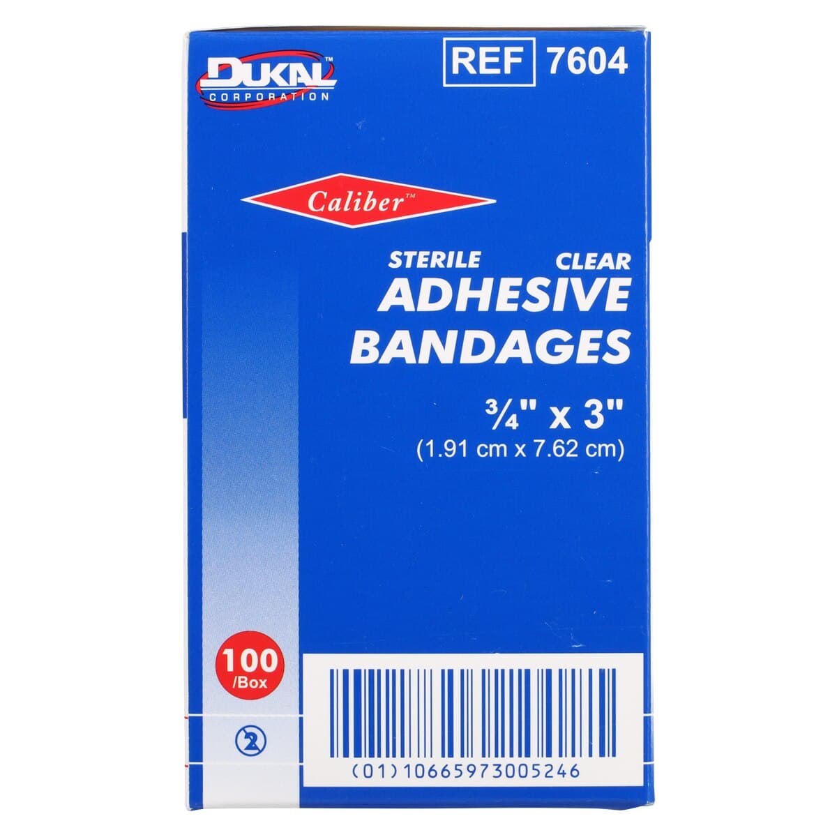 Caliber Adhesive Bandage Plastic Sheer Strip, 3/4" x 3", Sterile, 100/Box thumbnail 4