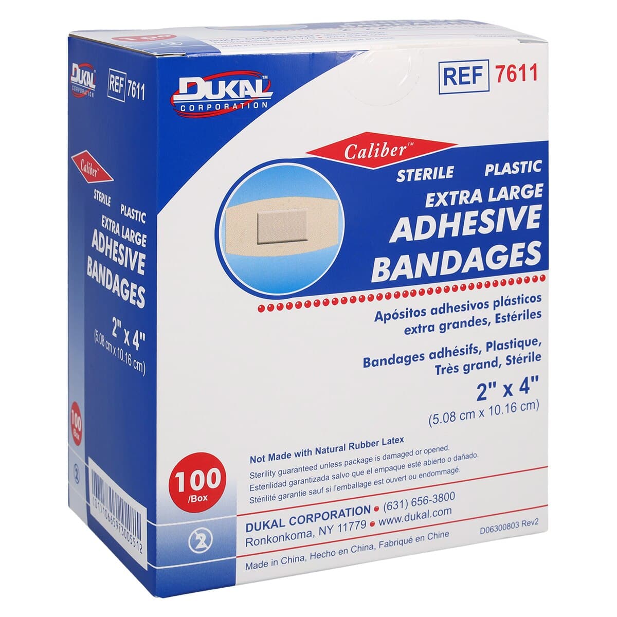 Caliber Adhesive Bandage Plastic 2x4" Tan Sterile 100/Box thumbnail 4