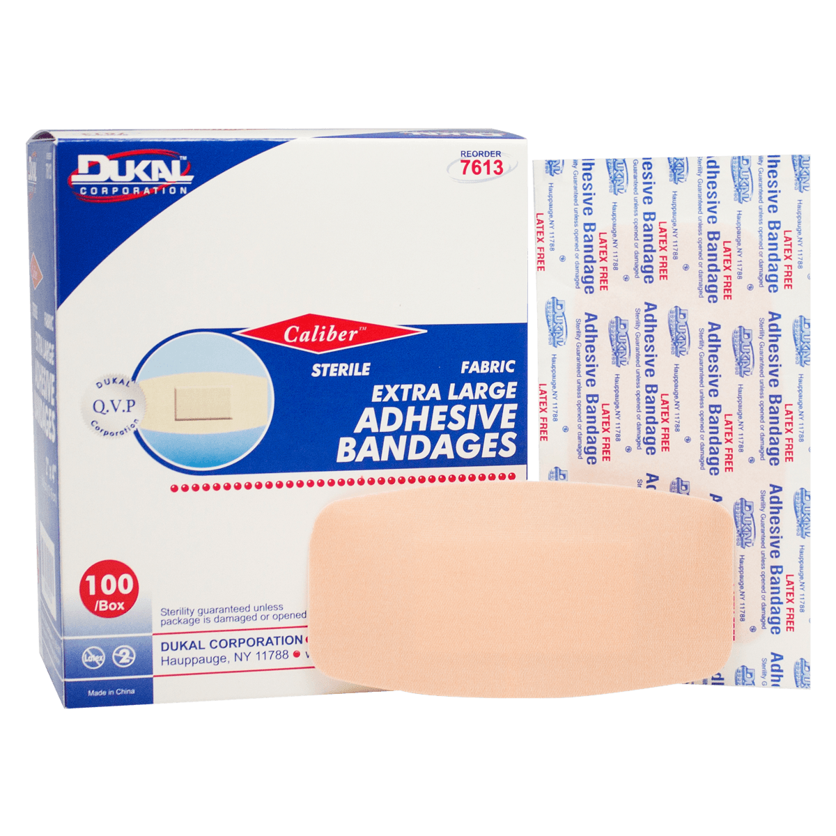 Caliber Adhesive Bandage Fabric Patch, 2x4", Tan, Sterile, 100/Box thumbnail 2