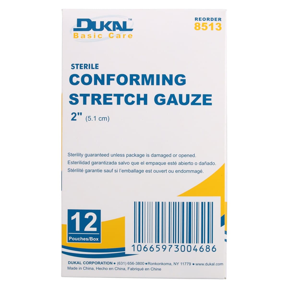 Dukal Conforming Bandage Gauze Stretch, Sterile, 2" x 3.6 yds, 12/Package thumbnail 5