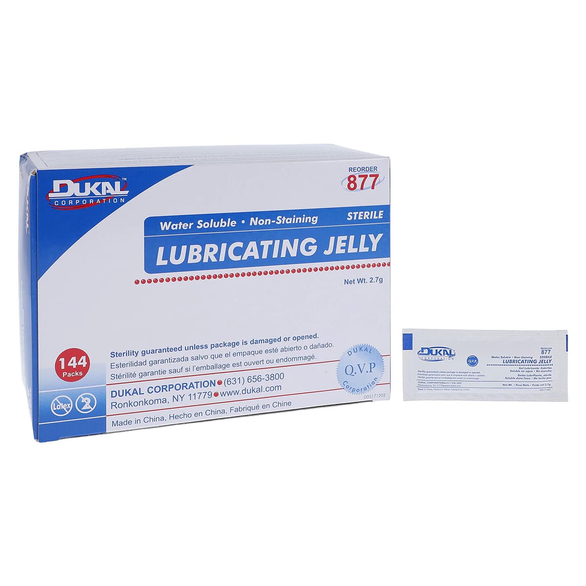 Dukal Lubricating Jelly, 3g Foil Packet, 144/Package thumbnail 2