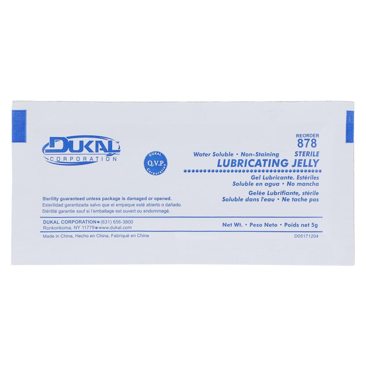 Dukal Lubricating Jelly, 5g Foil Packets, 150/Package thumbnail 3