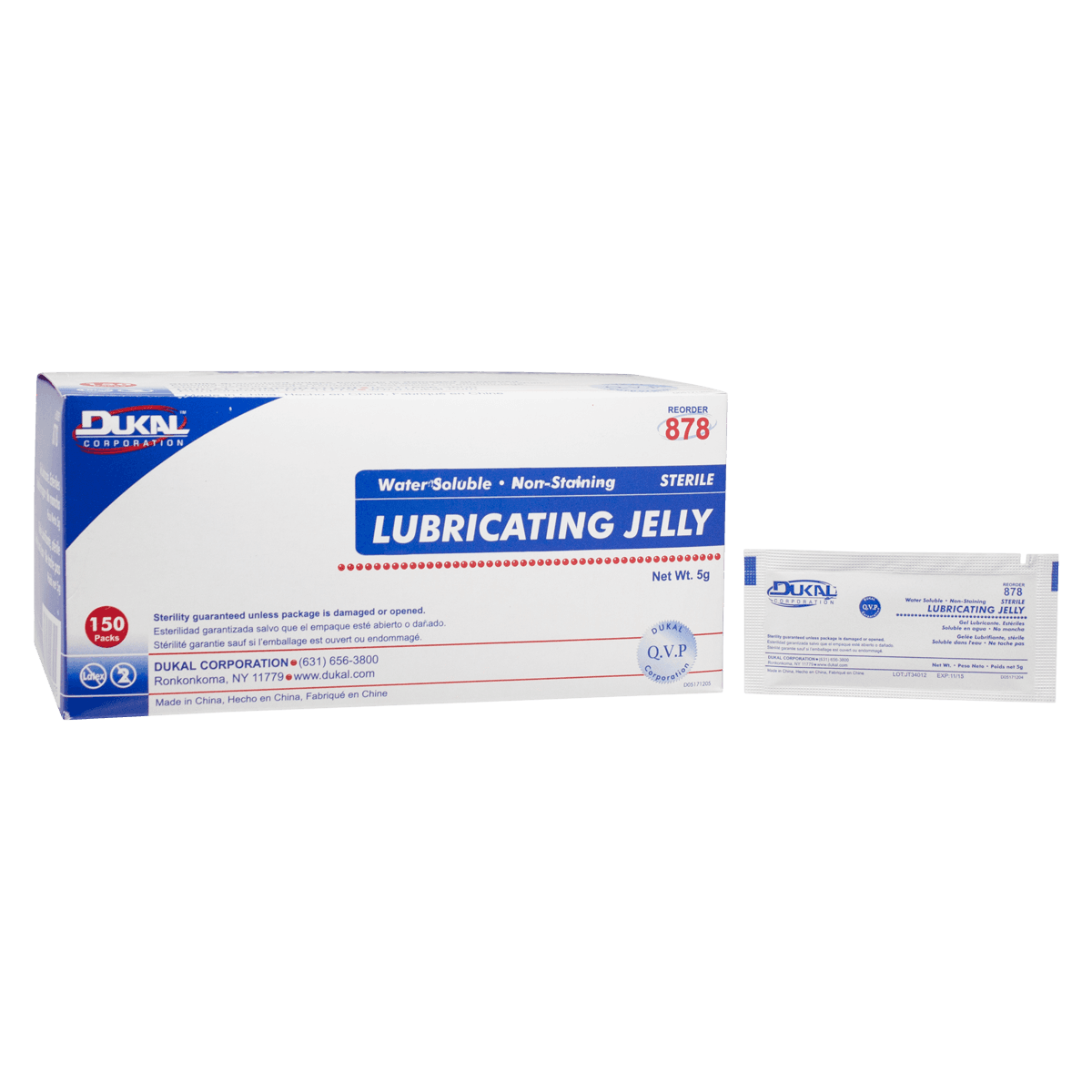Dukal Lubricating Jelly, 5g Foil Packets, 150/Package thumbnail 2
