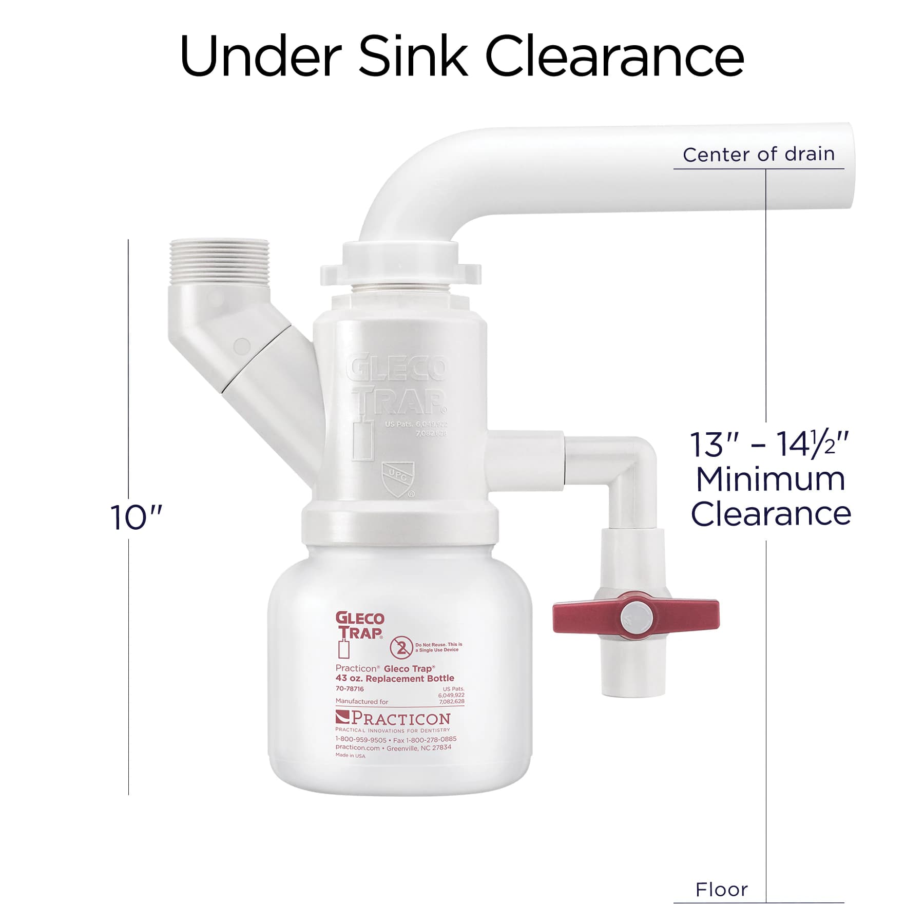Gleco Trap Replacement Bottles, 43 oz, 6/Package - Gleco Trap Replacement Bottles - Image 1