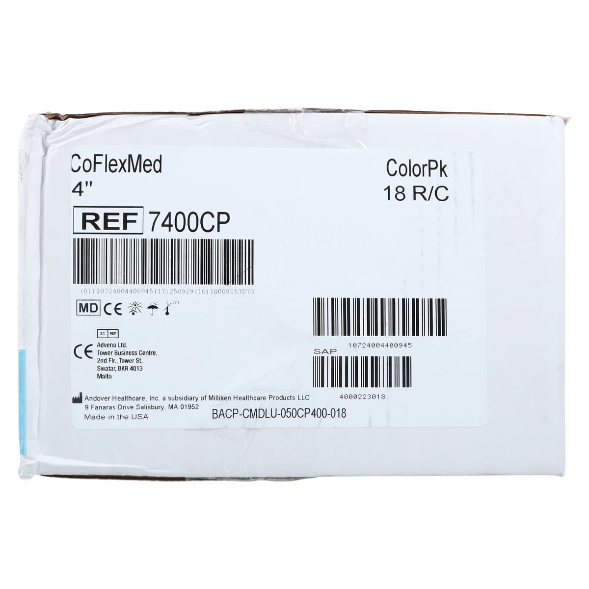 CoFlex Med Compression Bandage, Elastic, 4" x 5yd, Non-Sterile, Color Pack, 18/Case thumbnail 4