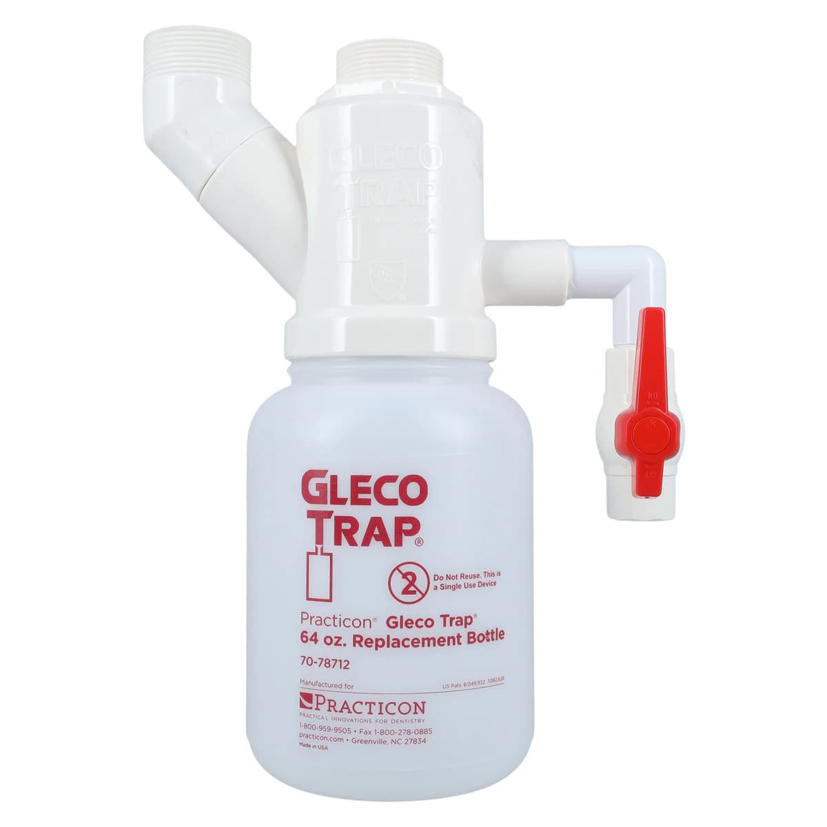 Gleco Trap System 64 oz. Plaster Trap, Complete Kit with 2 Replacement Bottles, 7078713 thumbnail 3