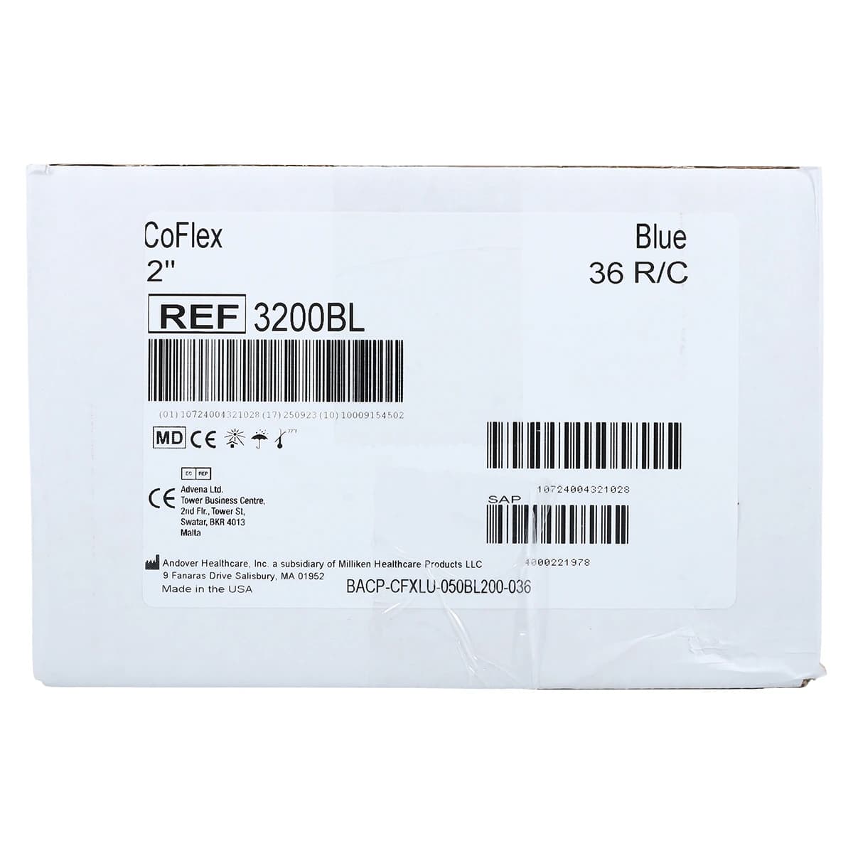 CoFlex LF Cohesive Bandage, 2" x 5 yd, Blue, Non-Sterile, 36/Box thumbnail 4