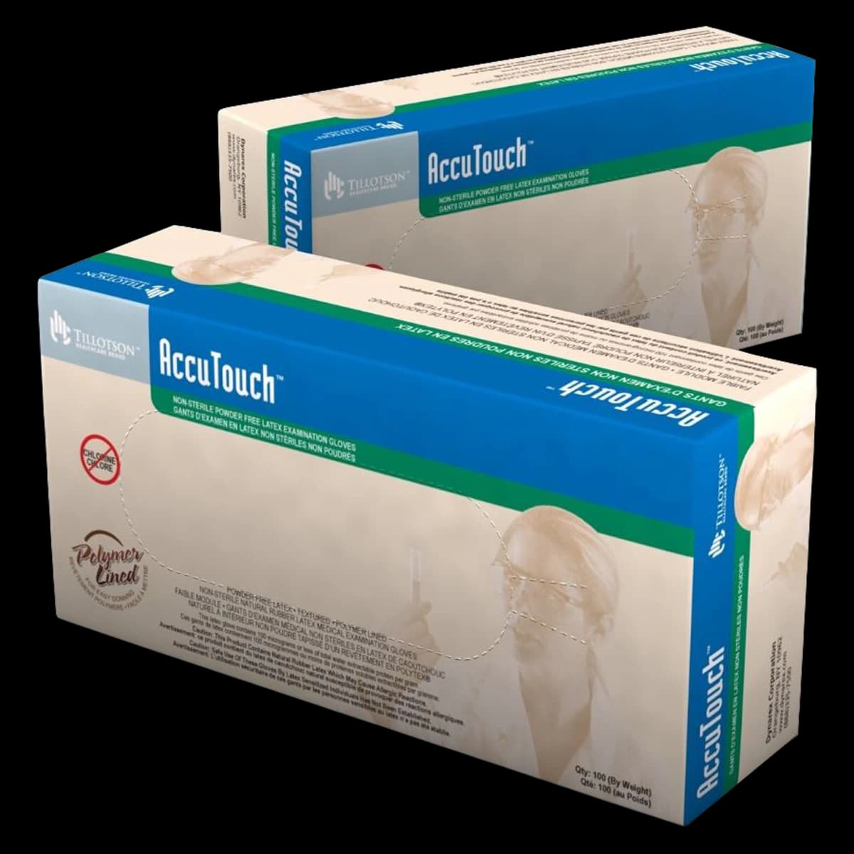AccuTouch™ Latex Exam Gloves, Powder Free, Non-Sterile, Extra Large, 100/Box, 02-4304 - AccuTouch™ Latex Exam Gloves – Powder Free, 100/Box - Extra Large - Image 1
