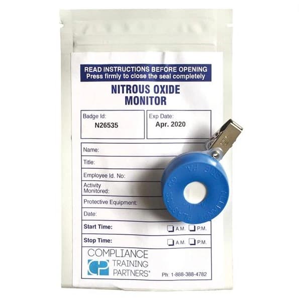 Nitrous Oxide Monitor Badges, 4/Pack, NOM4 - Nitrous Oxide Monitor Badges Pack of 4 - Image 1