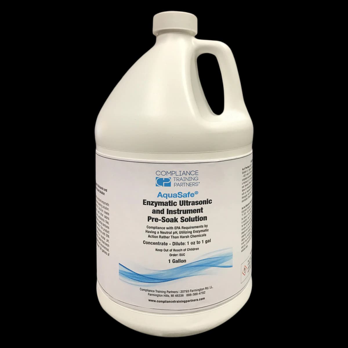 AquaSafe® Enzymatic Ultrasonic and Instrument Pre-Soak Solution, 1 Gallon Concentrate, 01KTRQJVK6XVRXS8A7EYJP224Y - AquaSafe® Enzymatic Ultrasonic and Instrument Pre-Soak Solution - Image 1