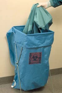 Laundry Bag Stand, Metal, Biohazard, 1/Pkg, 01KTRZ2M4M5HSC5Q9239XK4S4V - Laundry Bag Stand - Image 1
