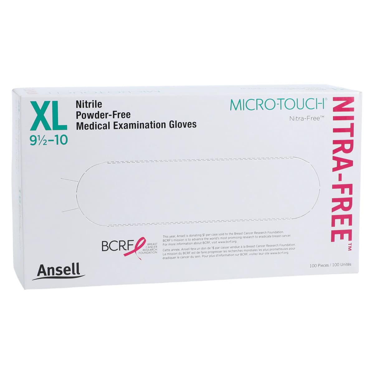 Micro-Touch NitraFree Pink Nitrile Exam Gloves, Powder-Free, Non-Sterile, Extra Large, 100/Box, 6034514 thumbnail 5