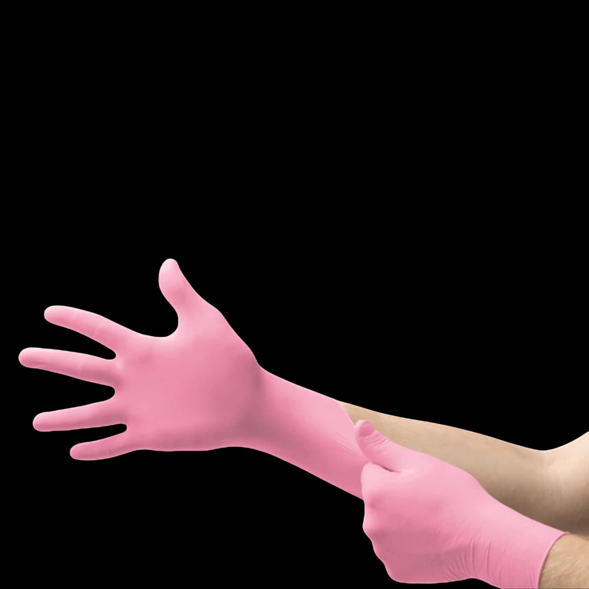 Micro-Touch NitraFree Pink Nitrile Exam Gloves, Powder-Free, Non-Sterile, Extra Large, 100/Box, 6034514 thumbnail 3