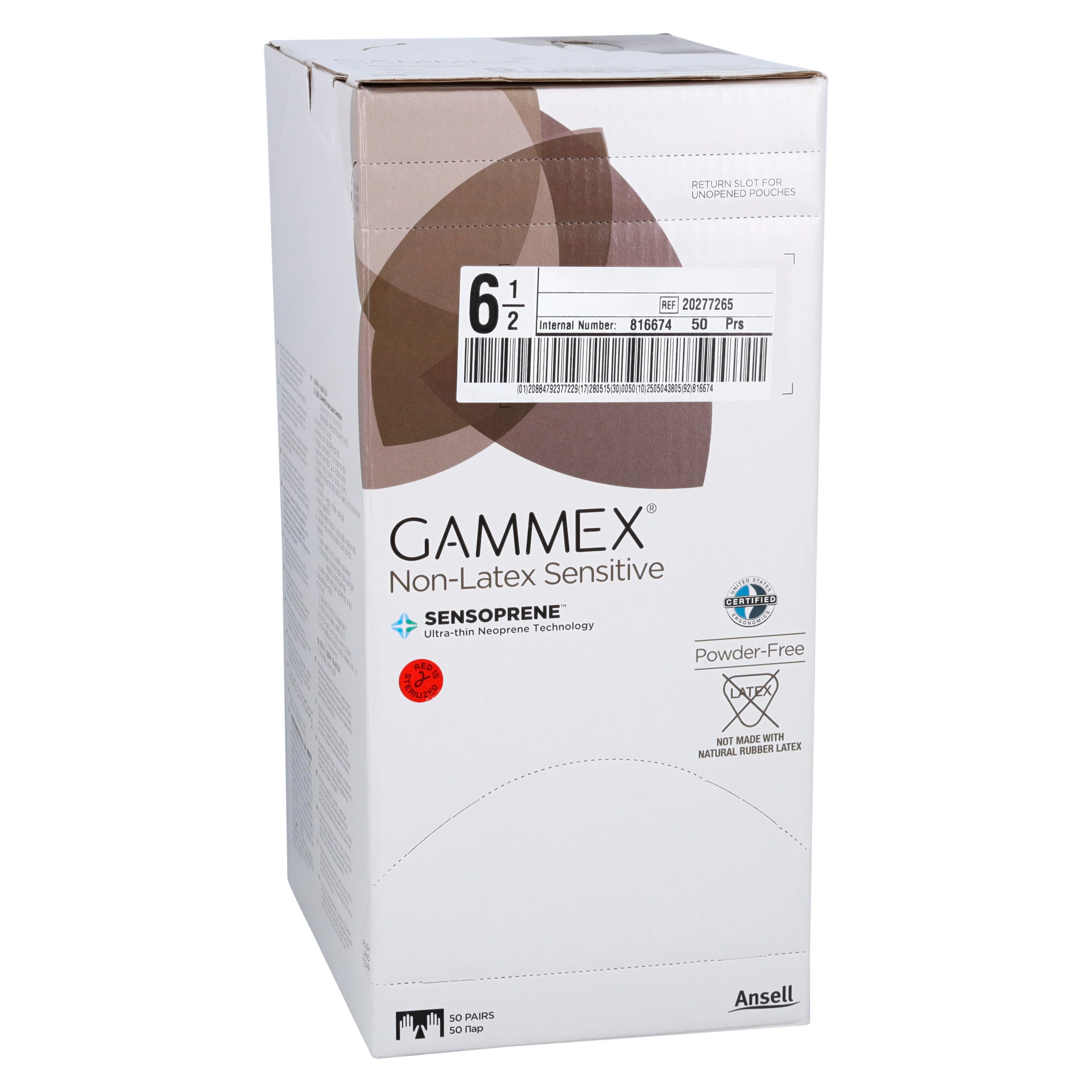 GAMMEX™ Non-Latex Sensitive Neoprene Surgical Gloves, Sterile, Powder-Free, Fitted Size 6.5, Natural, 50 Pairs/Box, 20277265 thumbnail 4