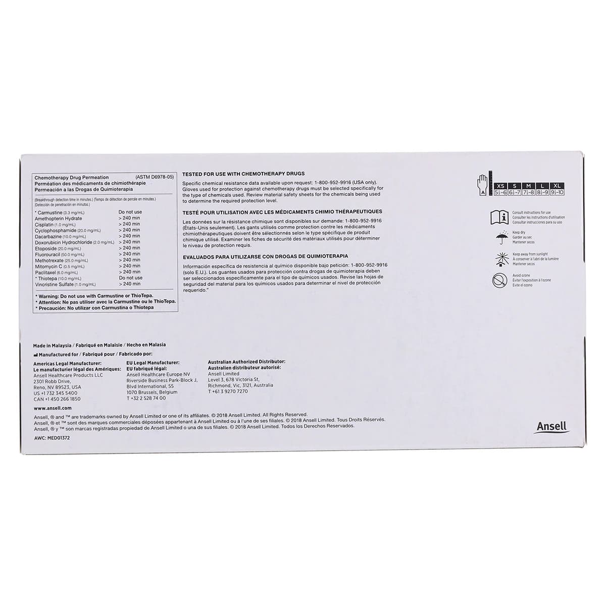 Micro-Touch Micro-Thin Nitrile Exam Gloves, Powder-Free, Non-Sterile, Large, Blue, Textured Fingertips, 300/Box, 6034313 thumbnail 9