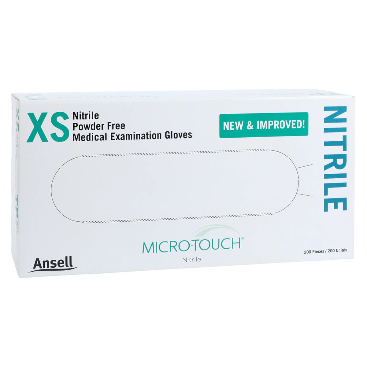 Micro-Touch Nitrile Exam Gloves, Powder-Free, Non-Sterile, Extra Small, Blue, Textured, 200/Box, 6034300 thumbnail 4