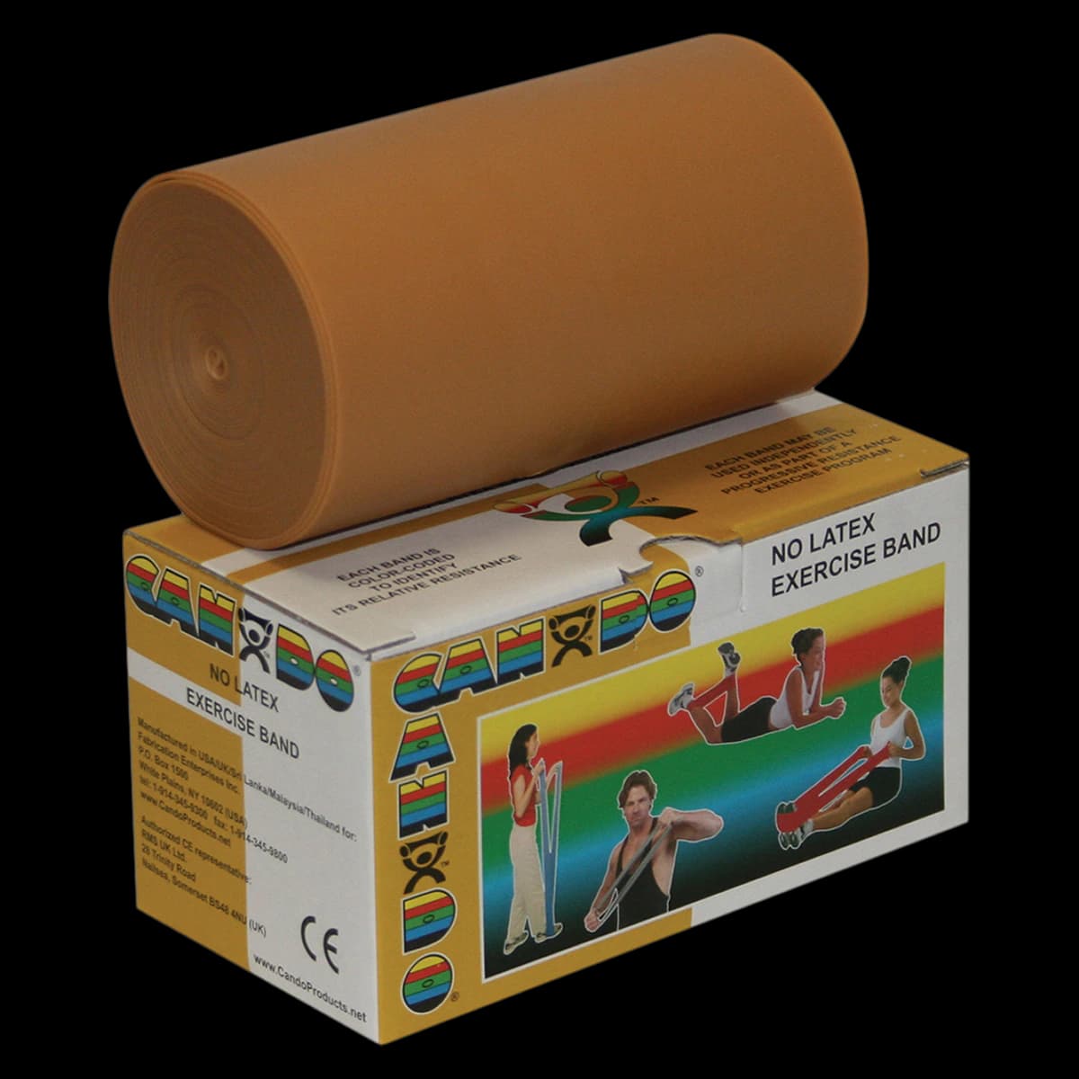 CanDo Exercise Band, Gold, 3X-Heavy Resistance, 6 yd Roll - Can-Do Band Gold L/F - Image 1