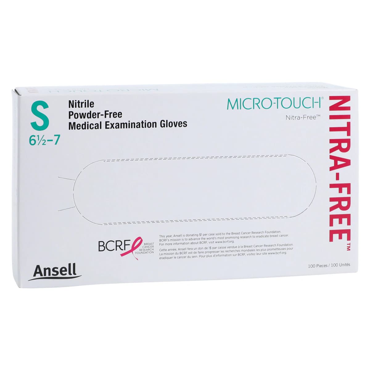 Micro-Touch NitraFree Pink Nitrile Exam Gloves, Powder Free, Non-Sterile, Small, 100/Box, 6034511 thumbnail 5