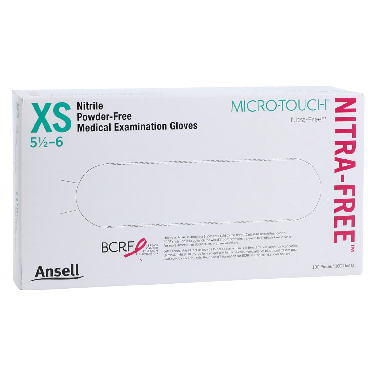 Micro-Touch NitraFree Pink Nitrile Exam Gloves, Powder Free, Non-Sterile, X-Small, 100/Box, 6034510 thumbnail 5