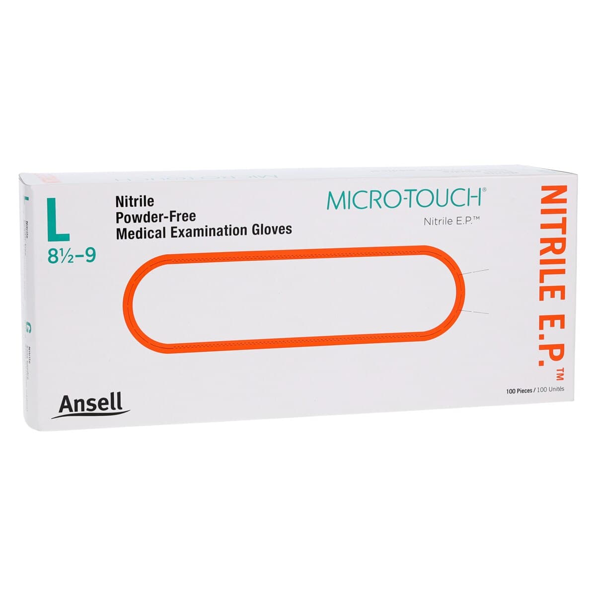 Ansell Micro-Touch E.P. Nitrile Exam Gloves, Large, Blue, Powder-Free, Textured, Non-Sterile, 100/Box, 6034053 thumbnail 4