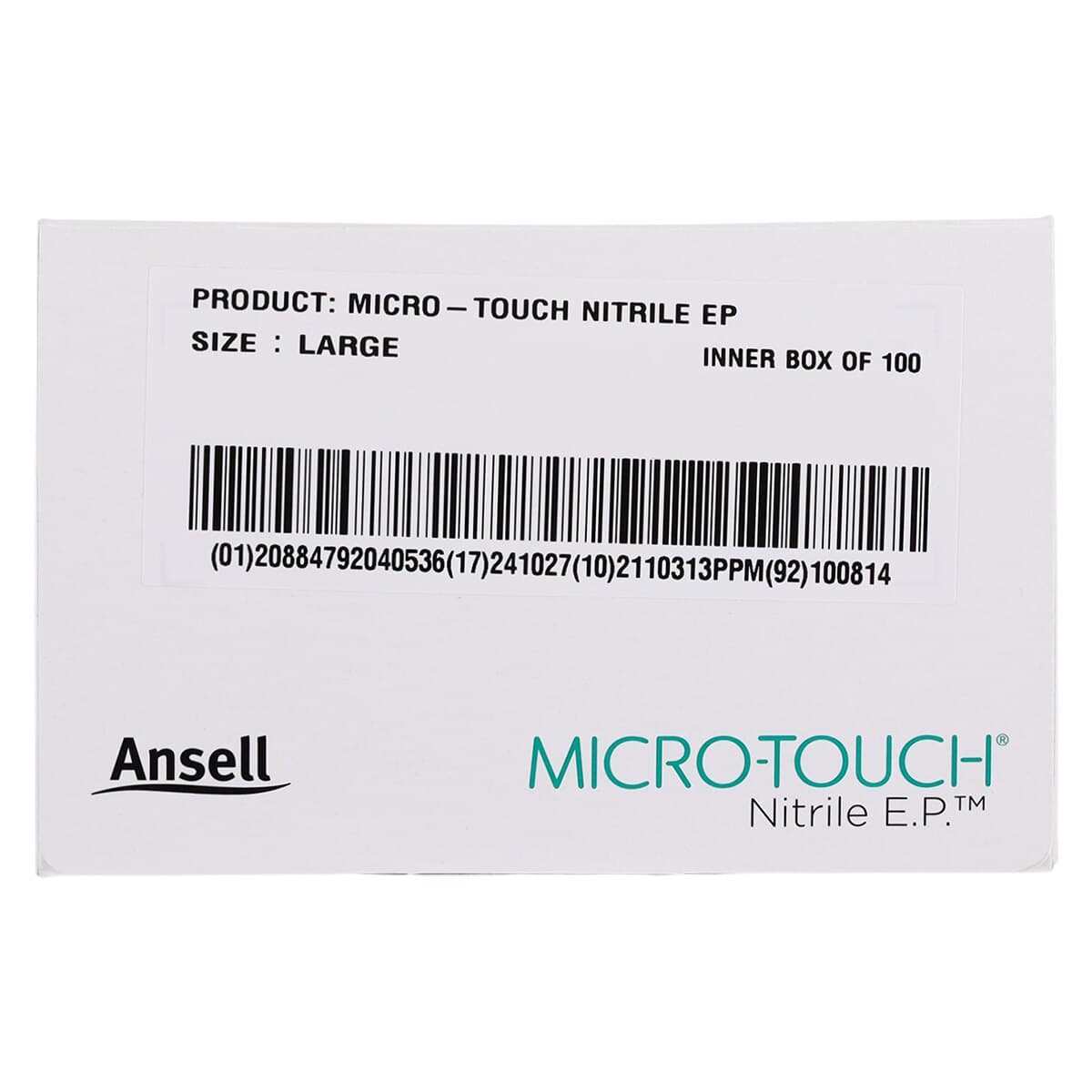 Ansell Micro-Touch E.P. Nitrile Exam Gloves, Large, Blue, Powder-Free, Textured, Non-Sterile, 100/Box, 6034053 thumbnail 8