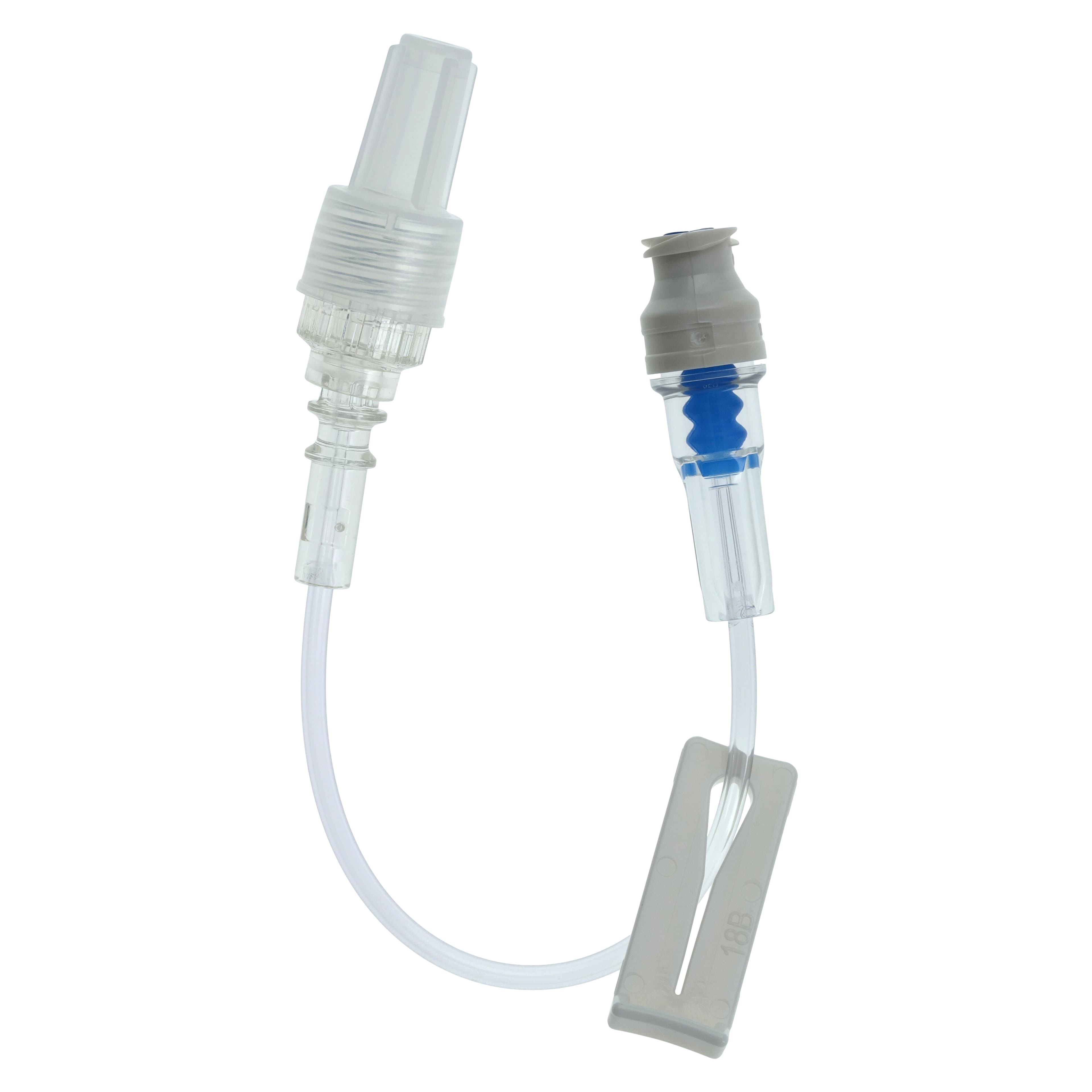 Carefusion Small Bore IV Extension Set with Needleless Valve, 6" Spin Male Luer Lock Hub, Slide Clamp, 100/Case thumbnail 2