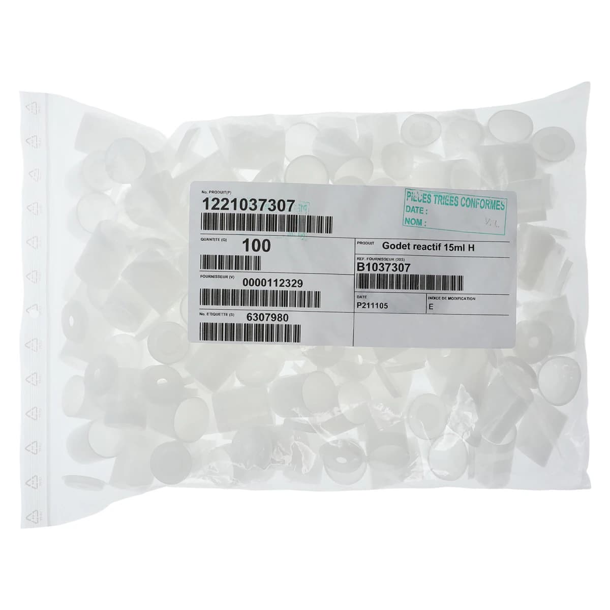 Horiba Medical Reagent Cup, 15 mL, for Pentra 400 Clinical Chemistry Analyzer, 100/Bag thumbnail 3
