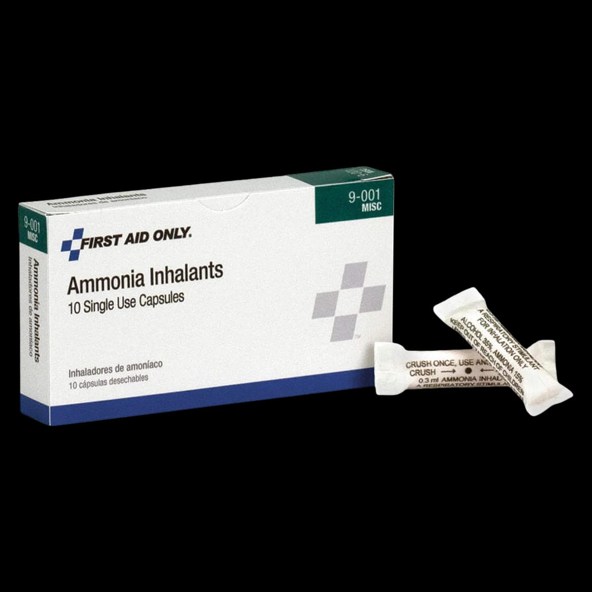 Pacc-Kit Safety Equipment Ammonia Inhalant Ampules, 0.33mL, 10/Box - Ammonia Inhalant Ampules - Image 1