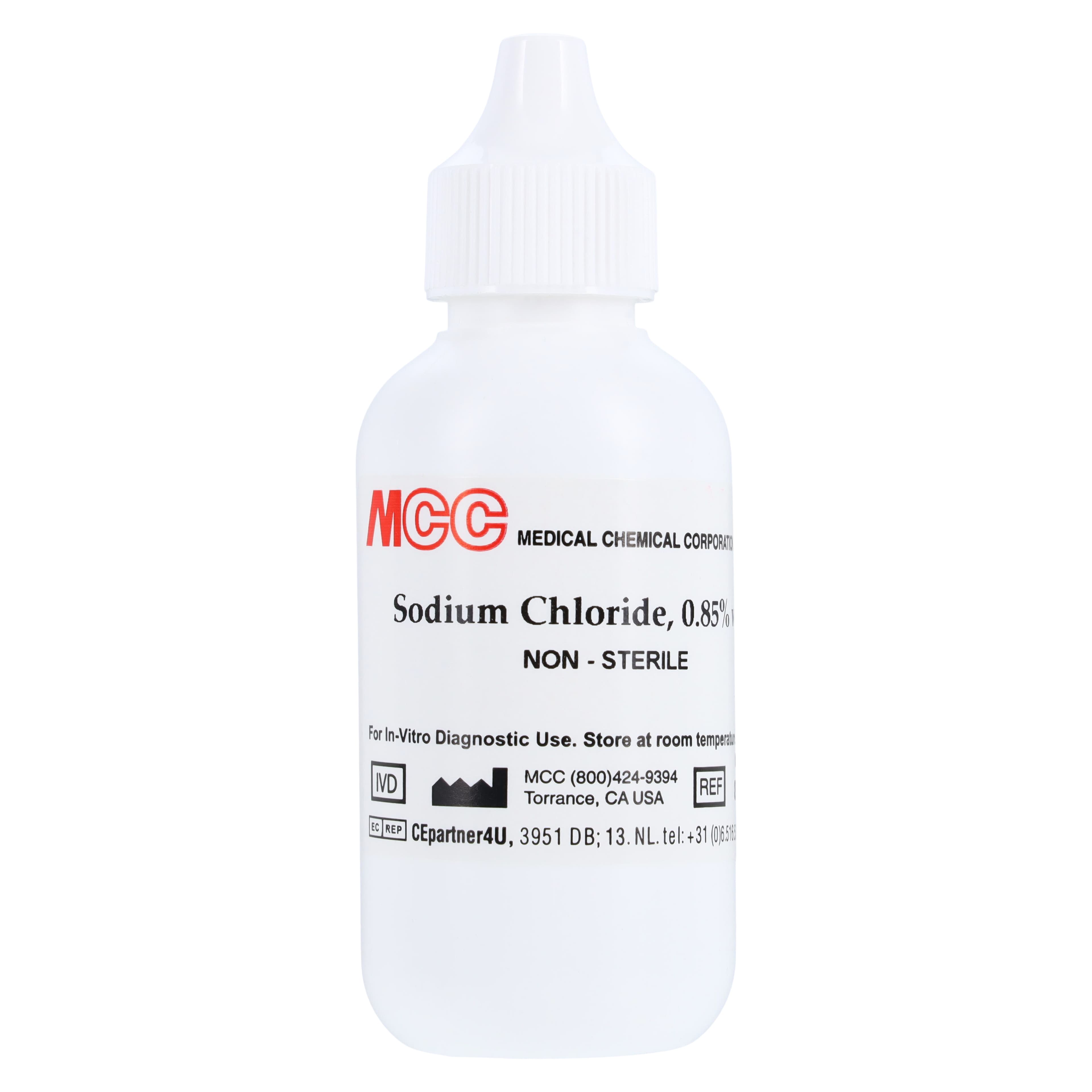 Sodium Chloride Reagent 0.85% Solution, 2 oz Bottle - Sodium Chlor .85% Bottle - Image 1