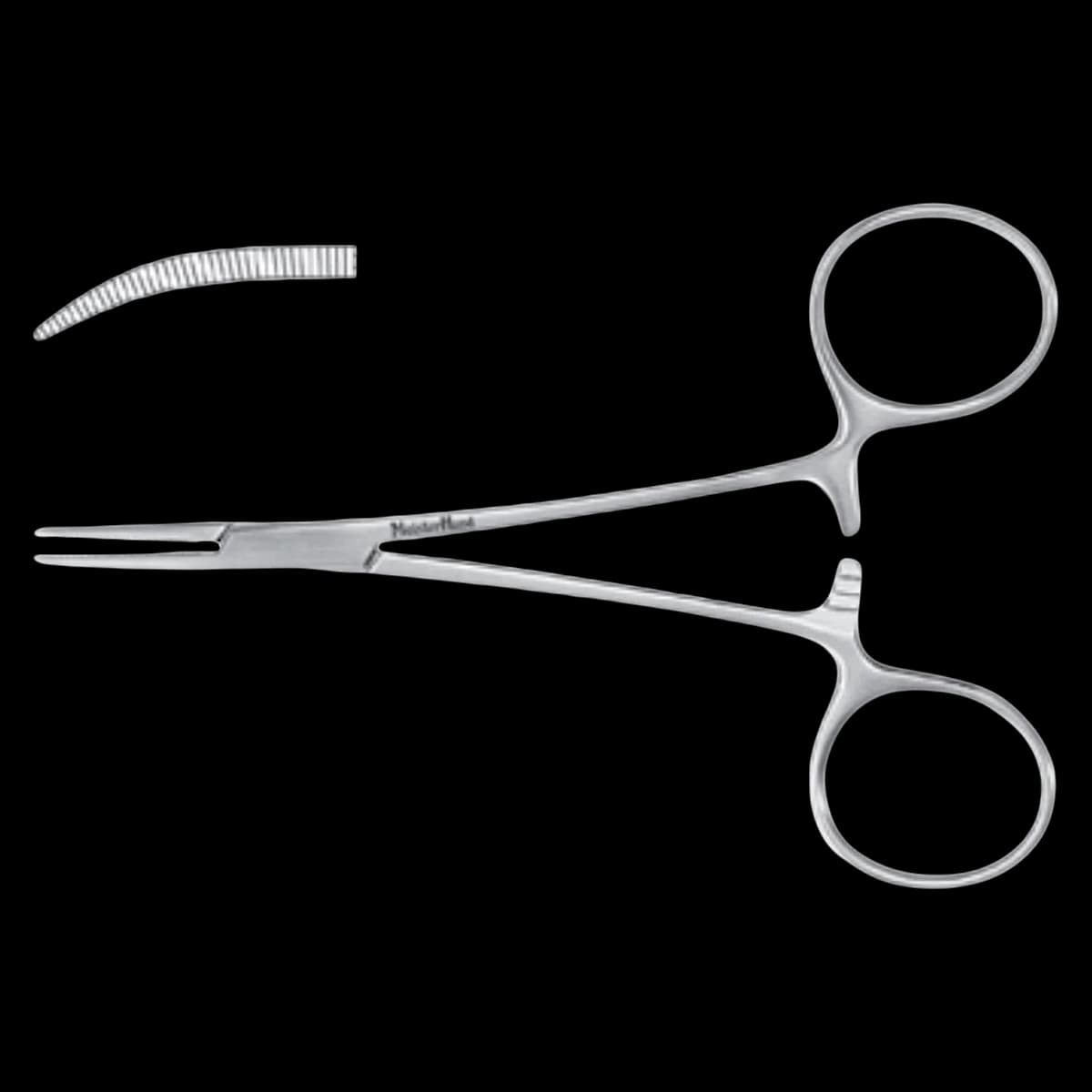 Miltex Meister-Hand Halsted Mosquito Hemostatic Forceps, Curved, 5" Stainless Steel, Autoclavable, Each - Forcep Mosquito Halsted XDelic - Image 1