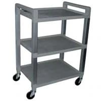Ideal Medical Utility Cart, 3-Shelf, Gray, 16" x 20" x 29" - Cart Utility 3 Shelf Gray - Image 1
