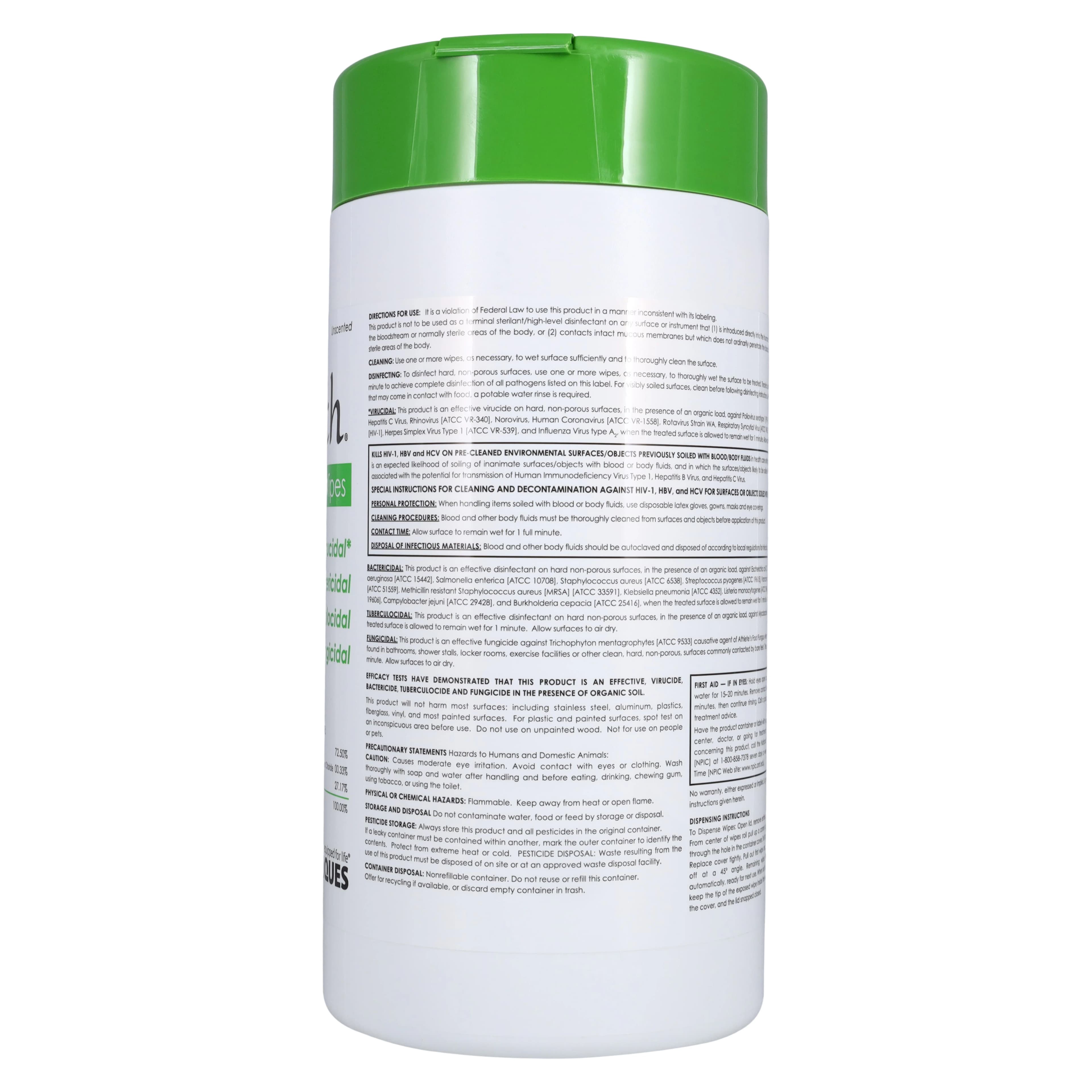 Monarch Surface Disinfectant Wipes, X-Large, 7" x 9", 100/Canister, H6171 thumbnail 2