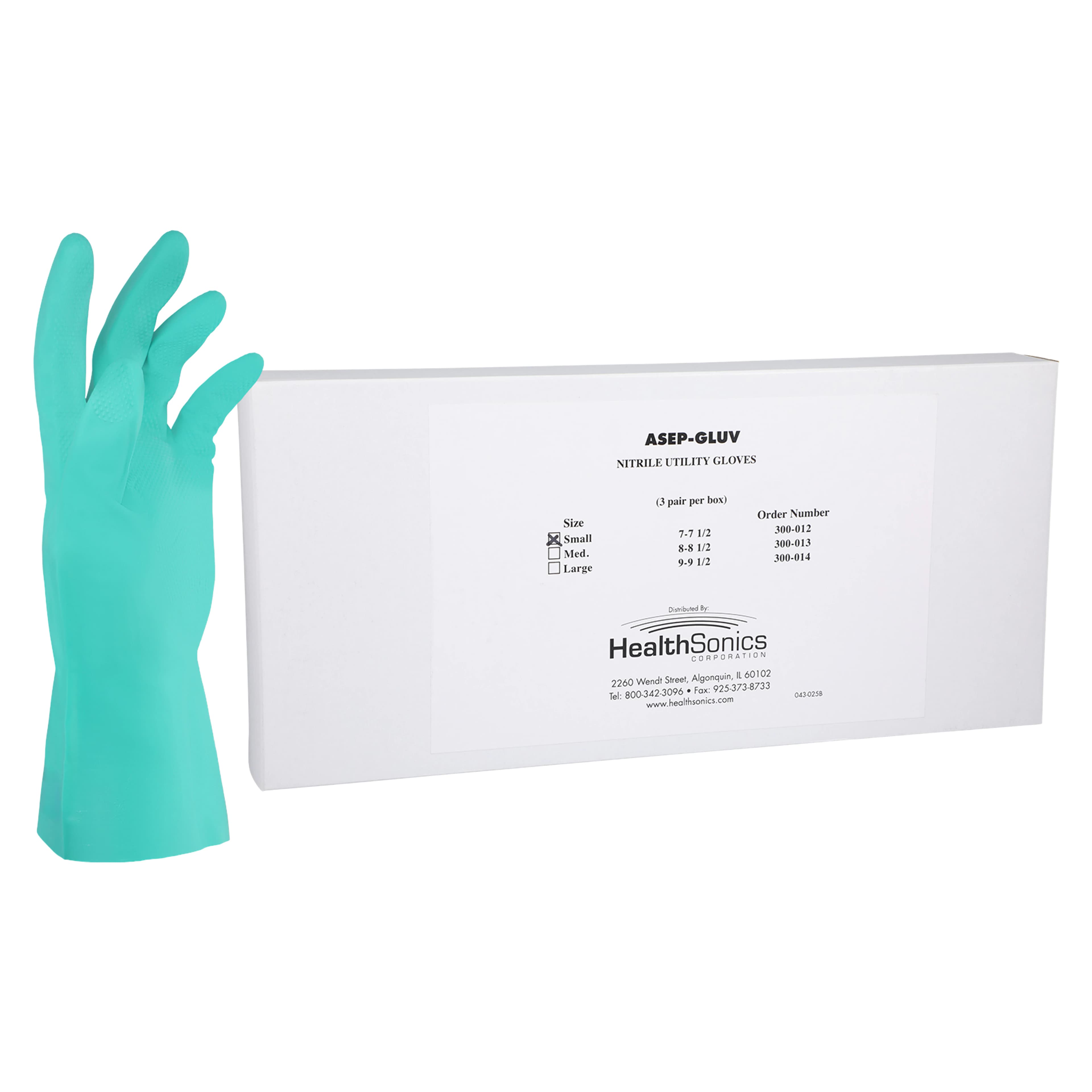 Young Dental ASEP-GLUV SM Nitrile Utility Gloves, Small, Blue, 3/Pack, 01KT8PD512J9VGAZK063Q0TJD3 - ASEP-GLUV SM Glove (3) - Image 1